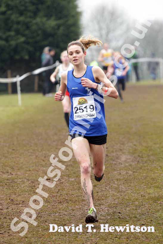 Rebacca Weston during the under-20 womens McCain World Cross Country Trials and Inter Counties.